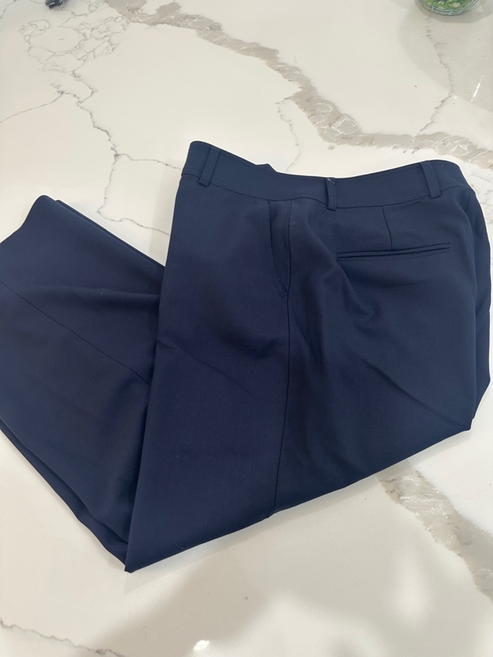 Club Monaco Navy Cropped Ankle Trousers